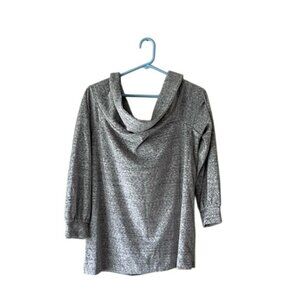Loft Off ShouldeR Long Sleeve Tunic Top 3/4 Sleeves Basic Office Oversized Sz L